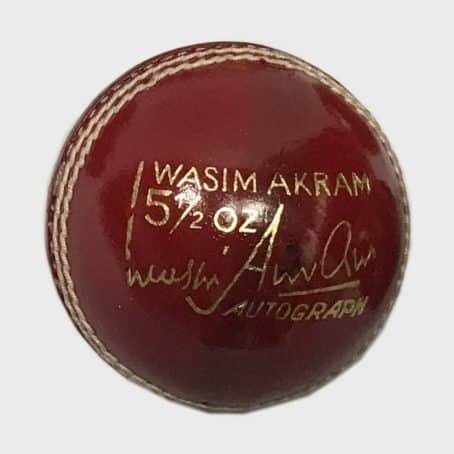 Wasim Akram Signature Hard Ball Genuine Leather | Wasim Akran Signed Ball